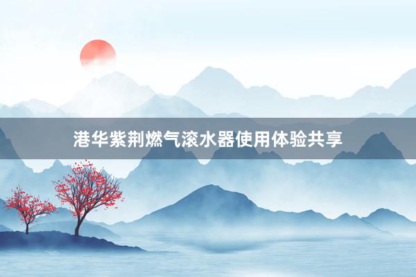 港华紫荆燃气滚水器使用体验共享